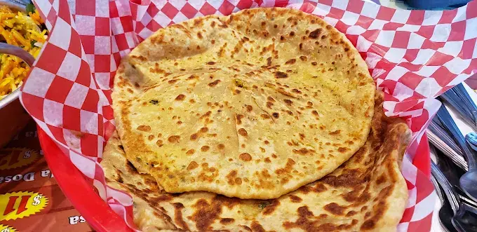 Delicious Aloo Paratha at Dillonz Bakery & Parantha Hut in Edmonton, AB